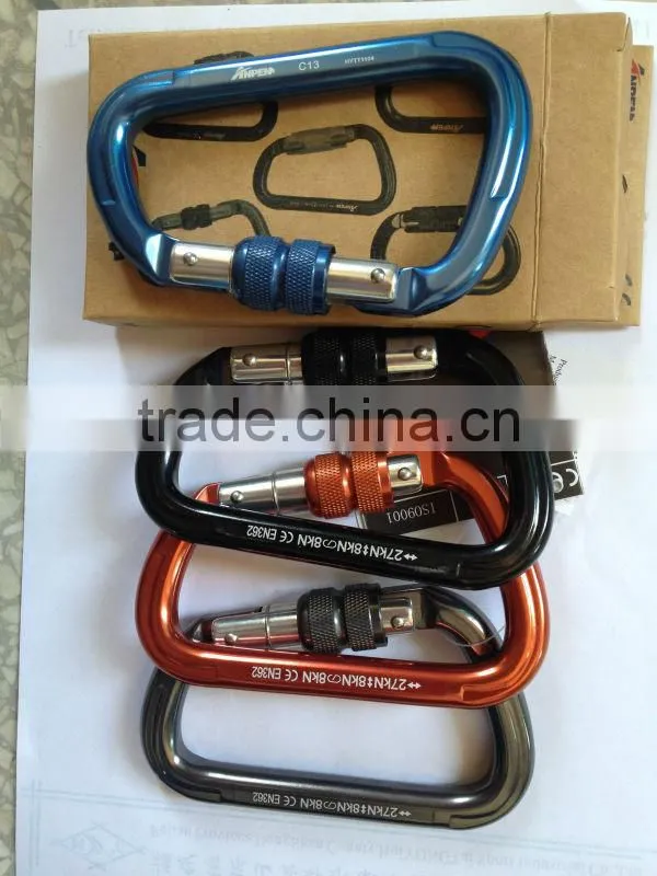 D-shaped carabiner, Mountaineering Aluminum Alloy carabiner, climbing safety carabiner, ANPEN D-shaped Kaarabiner