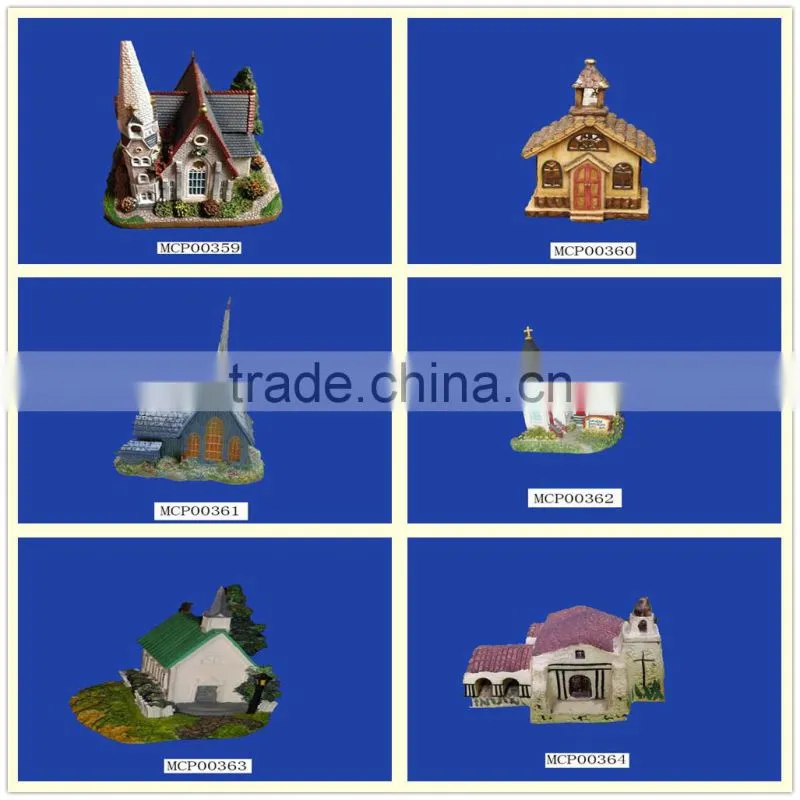 Exquisite Resin Christmas Decoration Church For Sale