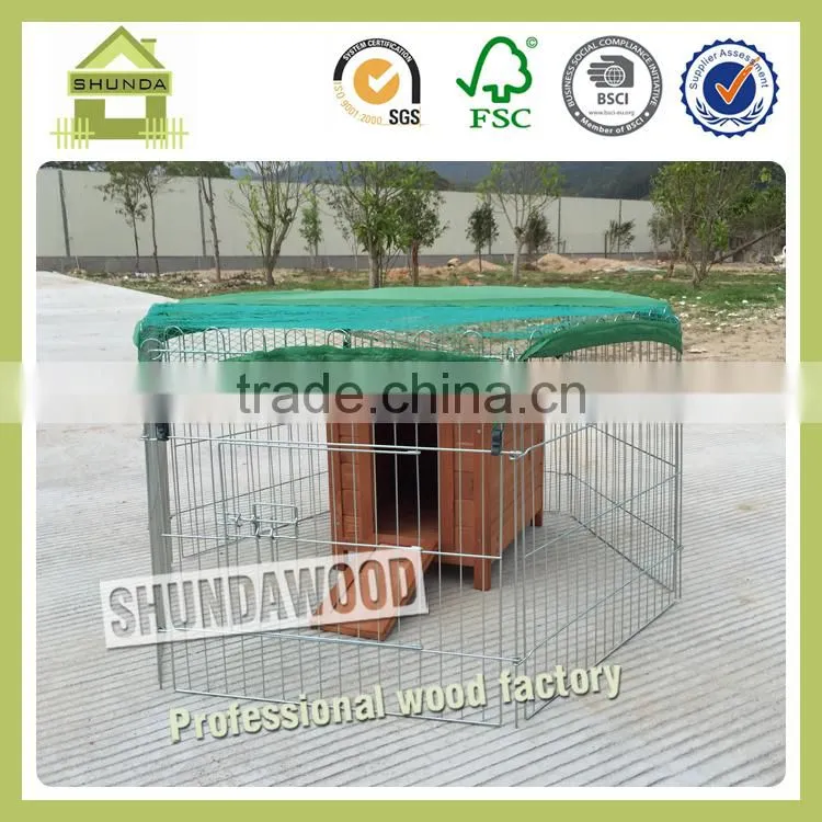 SDR013-02 Wooden outdoor run Rabbit Hutch metal rabbit breeding cages
