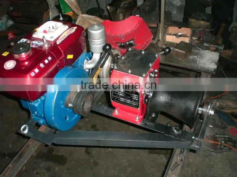 1 Ton Small Water Cooled Diesel Engine Powered Winch
