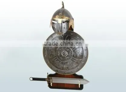 B-10 Shield warrior sculpture bronze wholesale statues art deco gift design bust