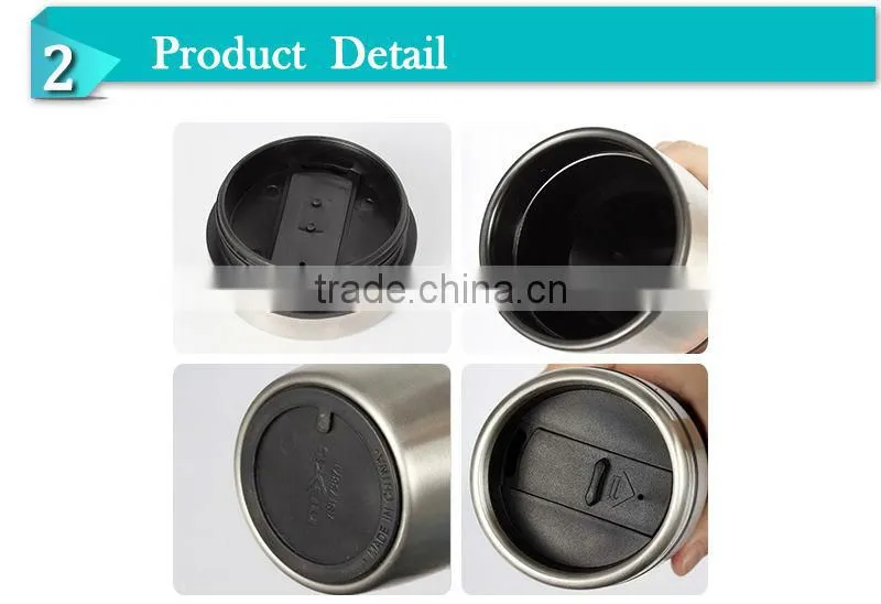 2014 Insulated double wall stainless steel vacuum mug drinking water bottle