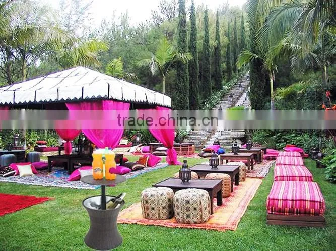 Innovative hotel swimming pool use rattan ice bucket for birtherday party