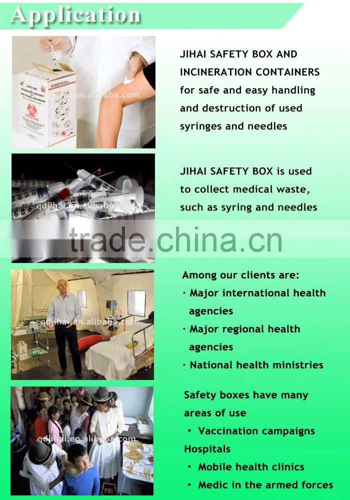 disposable syringes and needles container,needle disposal container