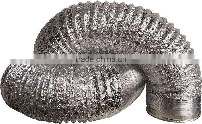 hydroponics aluminium grow room ventilation air duct/ flexible insulated duct/ 4 inch ventilation duct