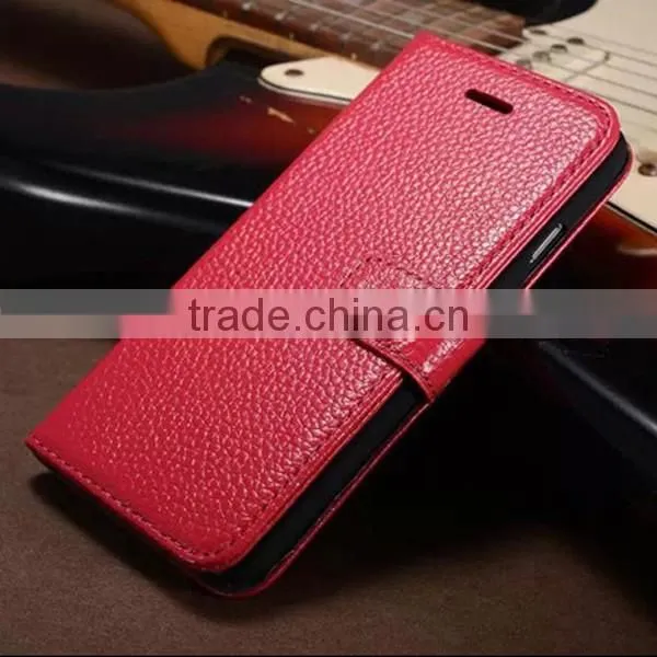 Factory in stock PU Leather Mobile Phone Flip Case for iPhone 6