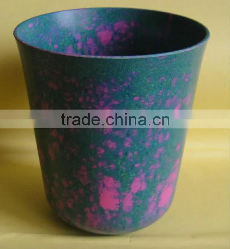 biodegradable round bamboo fiber vase in different sizes