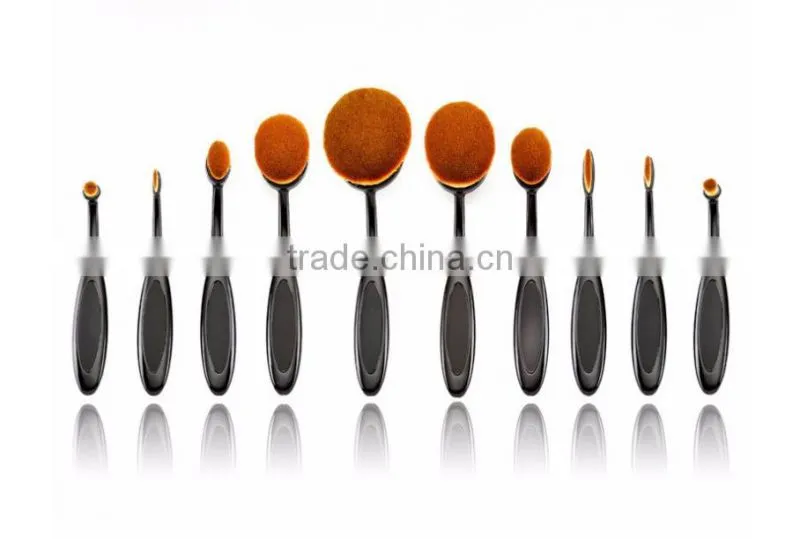 fashionable 10pcs makeup brush toothbrush foundation brush cosmetic tool 2016