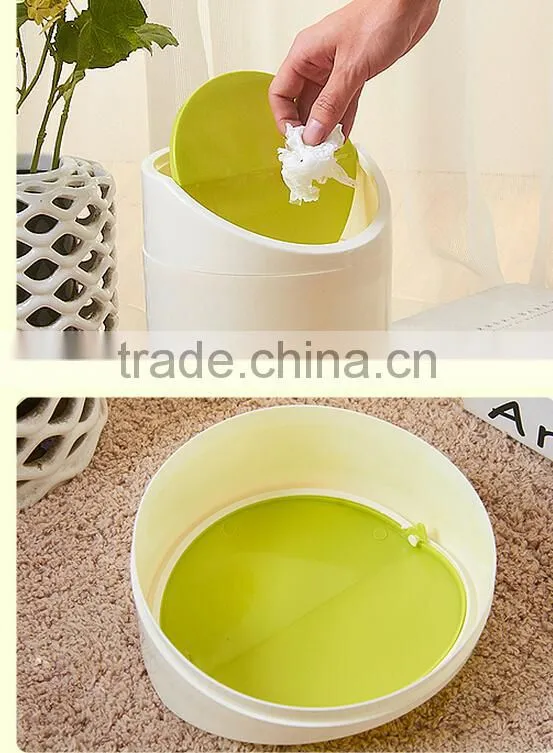 Colorful Multifunction Colorful Living Room Kitchen Bathroom Plastic With Cover Trash Bin Garbage Bin