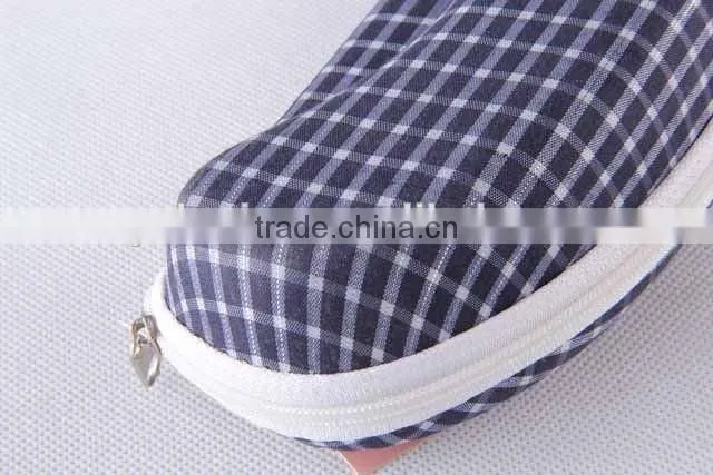 Textile fabrics glasses box with grid pattern/glasses box