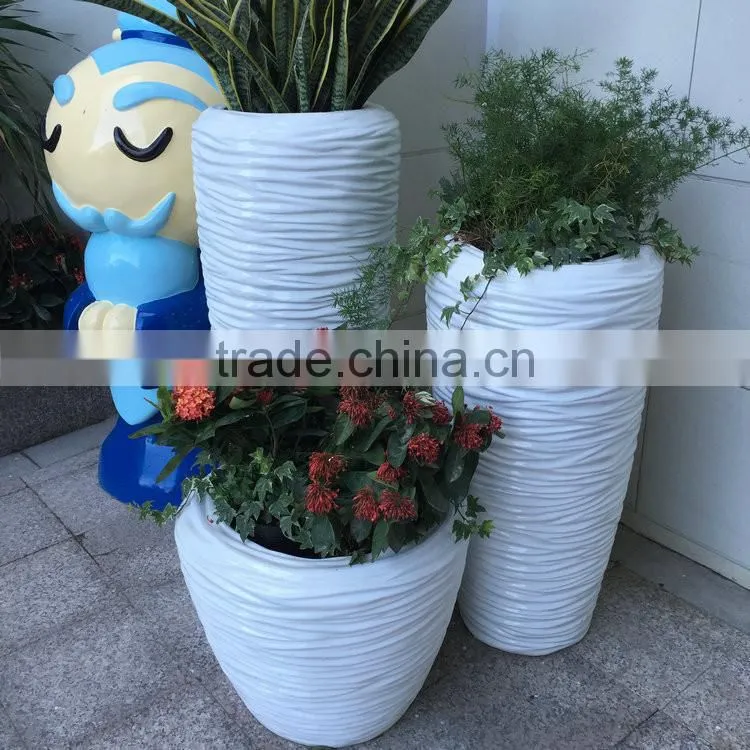 Fiberglass flower pots