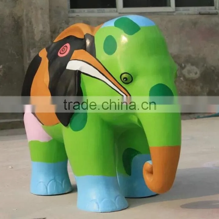 FRP display elephant sculpture