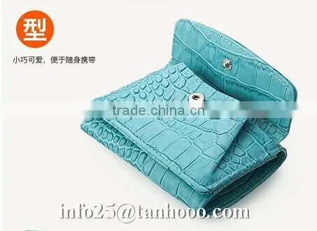 Sexy small clip/sexy crocodile cute leather purse/leather coin bag