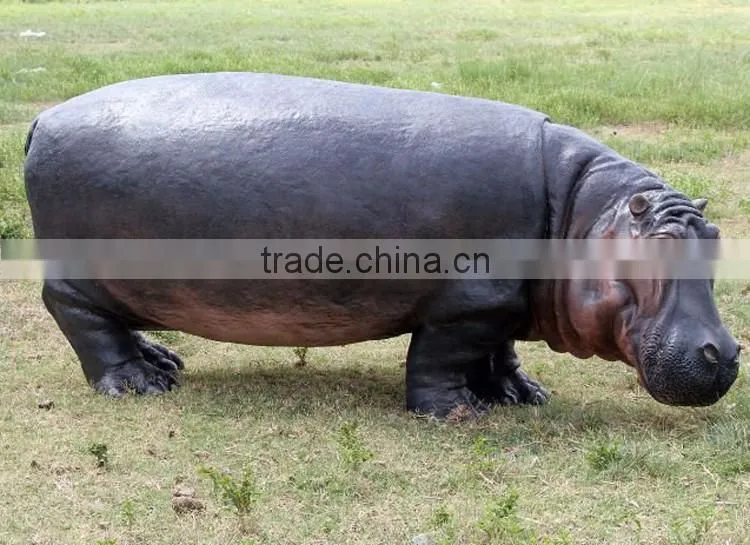 outdoor garden decoration resin craft fiberglass fiberglass hippo statue