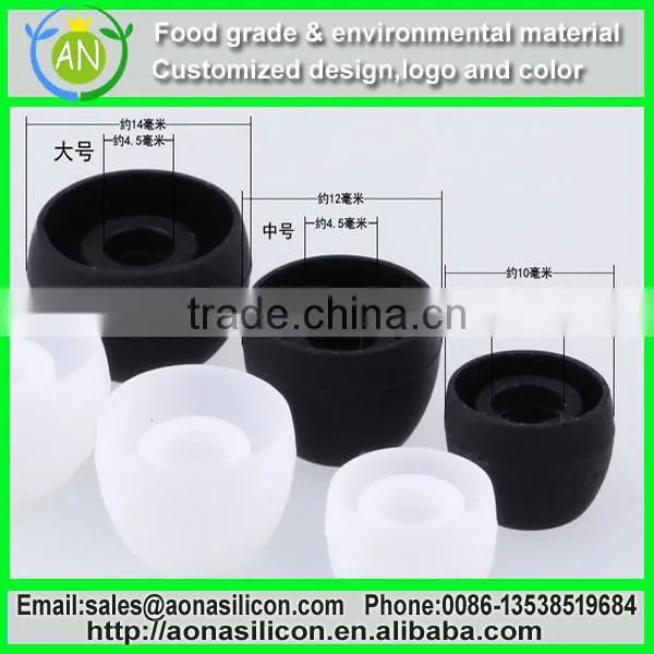 Food grade silicone material in ear headphone round case for mobile,MP3