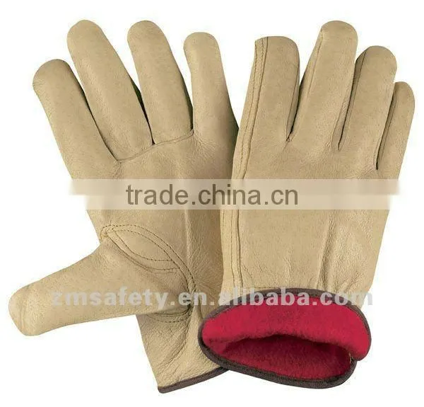 Yellow Goatskin leather Driver gloves