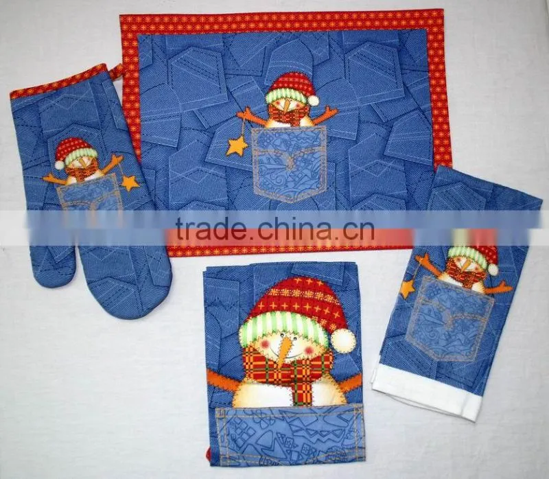 Christmas gifts Kichen Textlie Sets Apron sets Oven Glove sets Tea Towel Sets
