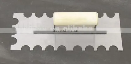 wooden handle plastering trowel with teeth factory