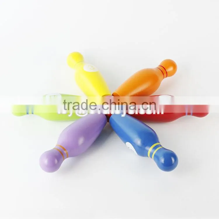Wholesale mini wooden kids bowling playing set colorful children wooden bowling set toys W01A293