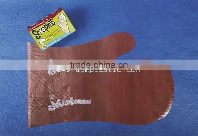 disposable degradable PE dog poop glove