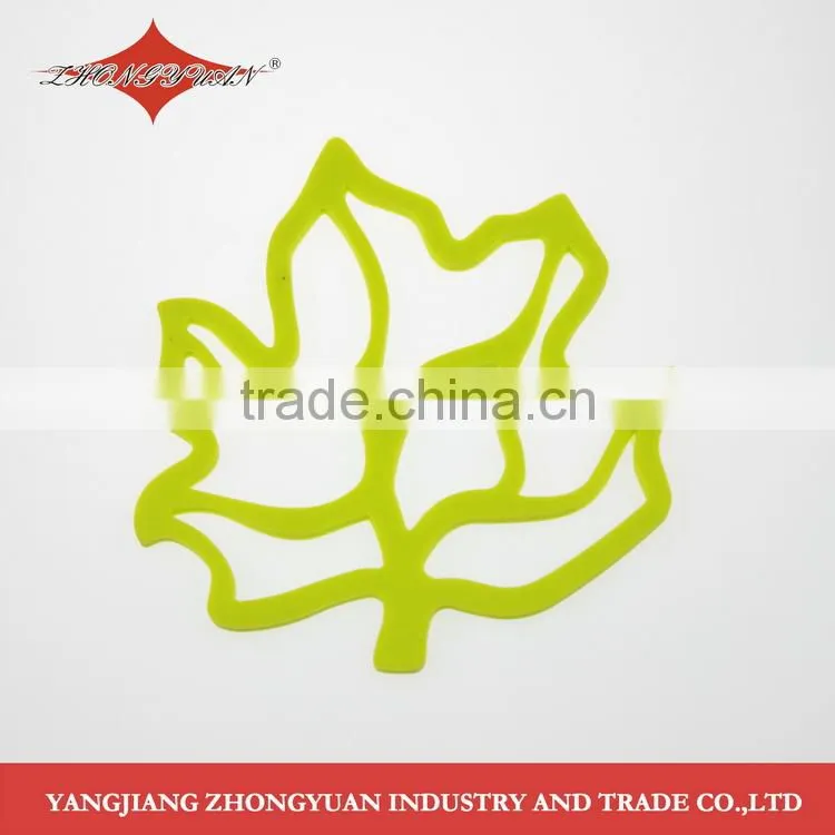 ZY-E3085 High quality flat square cup coaster orange silicone mat