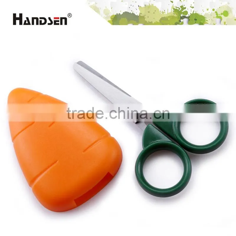 New design 4" plastic handle carota scissors carrot scissors