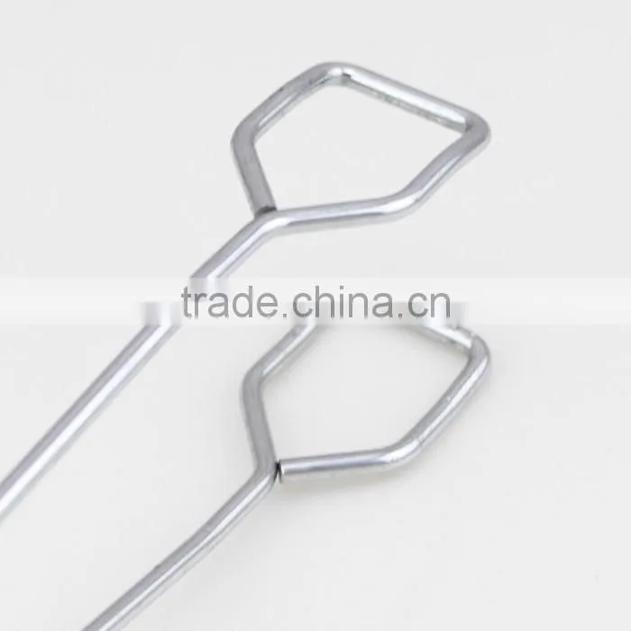 Red Rubber Handle Scissor Food Serving Tongs/ BBQ Tongs