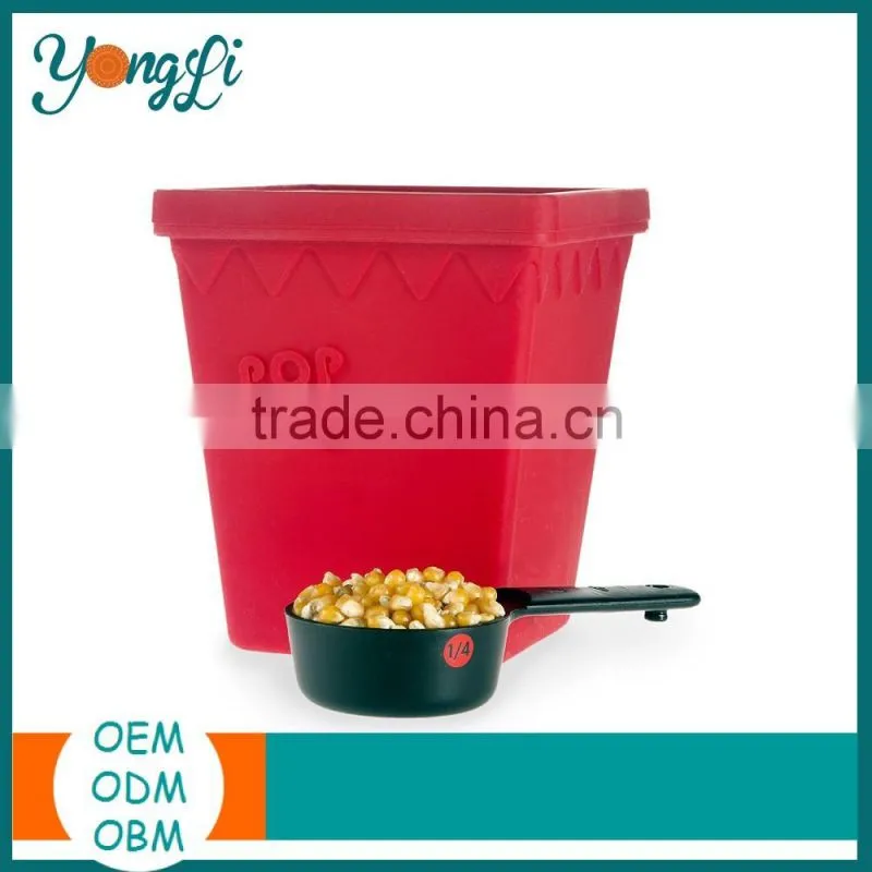 New Products 2016 Heat Resistant Microwave Safe Silicone Pop Corn Maker