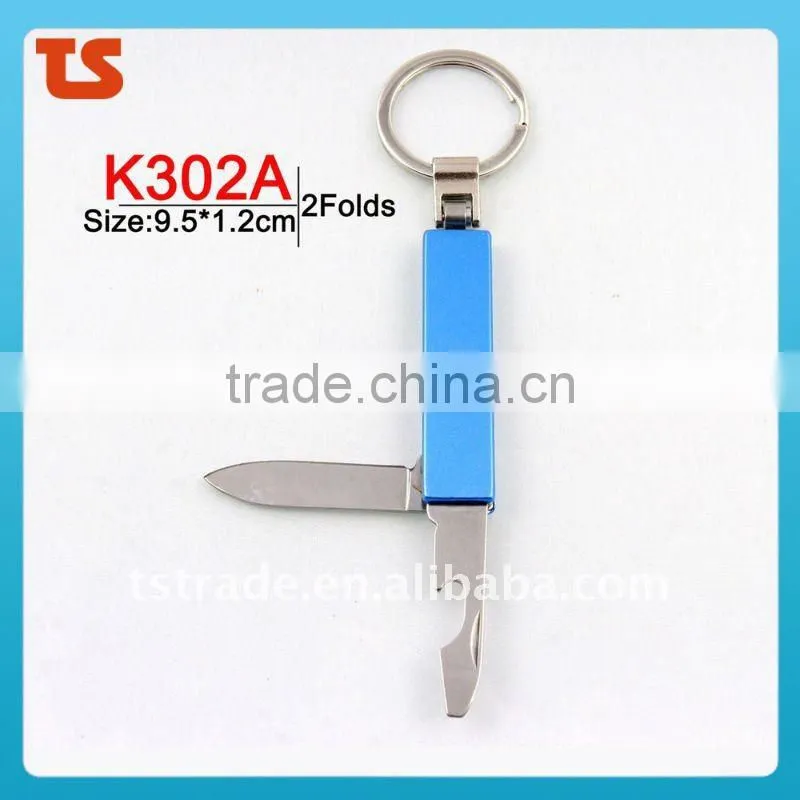 2014 Mini Multi Cute design LED metal utility keychain gift knife K404A