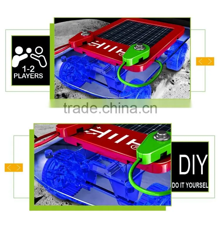 New design DIY assembled set electric mini solar toy car
