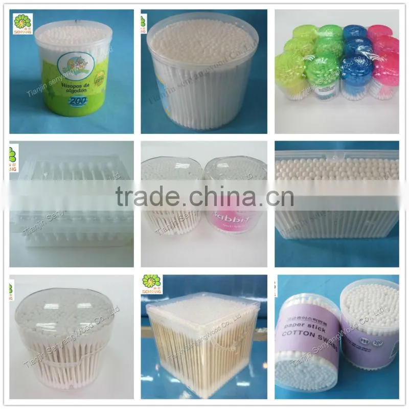 sterile medical baby bud plastic stick cotton swabs
