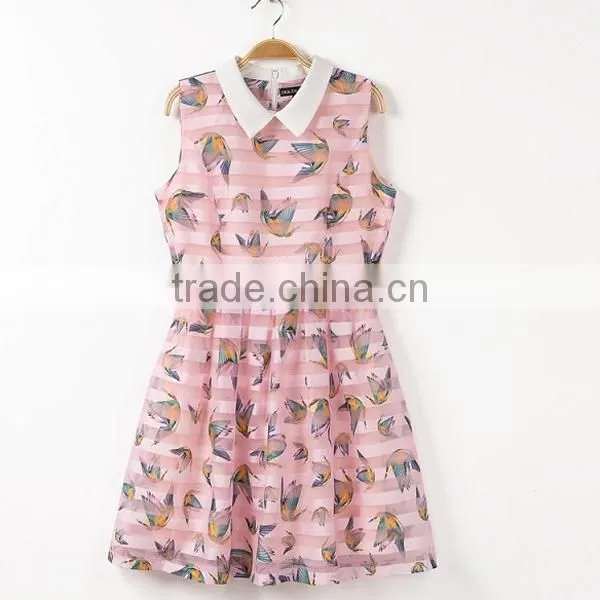 HD-D204 elegant fashion ladies pink princess organza dress/woman dress