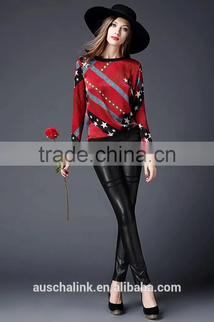 lady long sleeve bulk cheap t shirt fashion design printing