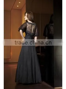 newest short sleeve classy prom dresses