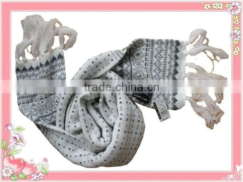 factory directly sell winter knitted and warm fashion scarf
