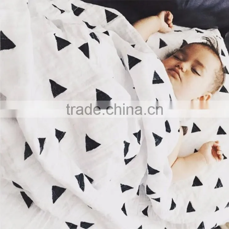 Bamboo organic cotton baby swaddle blankets,cotton muslin swaddle blankets
