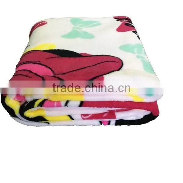 wholesale high quality throw printed coral fleece blanket