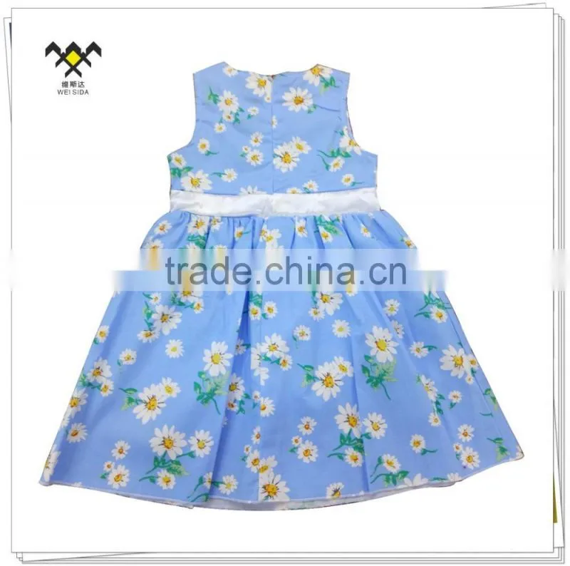 high quality new designs kids sunflower fashion fancy dress