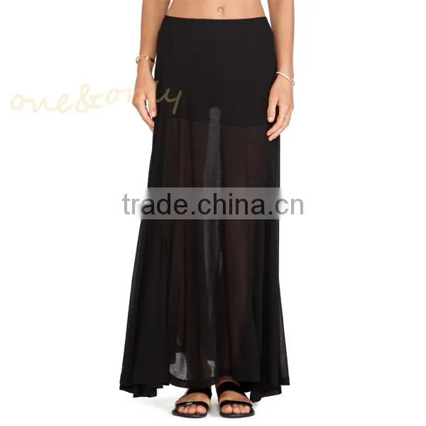 Flared models long asian skirt