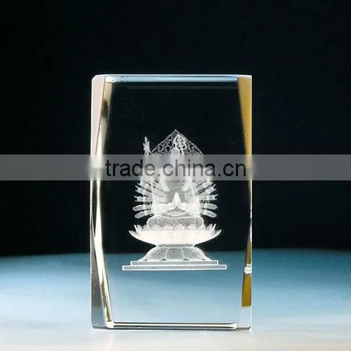Good k9 crystal 3D laser engraving with religion