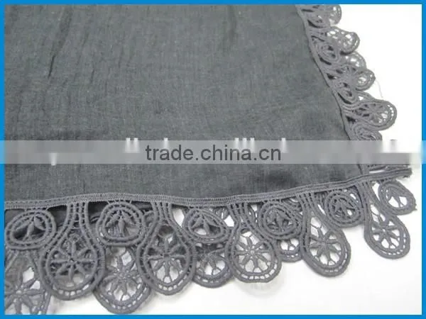 Latest new design beautiful lace fashion lady scarf