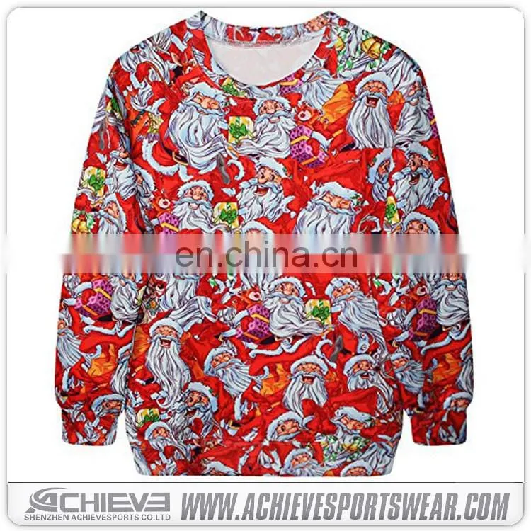 sublimation custom christmas sweater design,custom winter man woman sweater