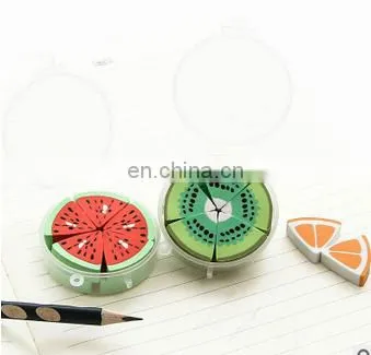 10 PC/box creative cartoon stationery lovely fruit eraser learn office The school supplies