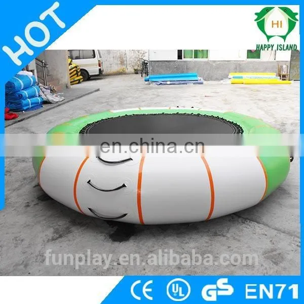 HI CE approve hot summer game inflatable water trampoline,large trampolines for rent