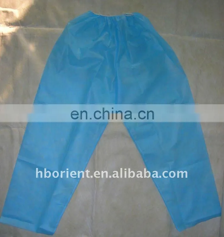 comfortable disposable SMS pajamas kit V neck shirt and trousers