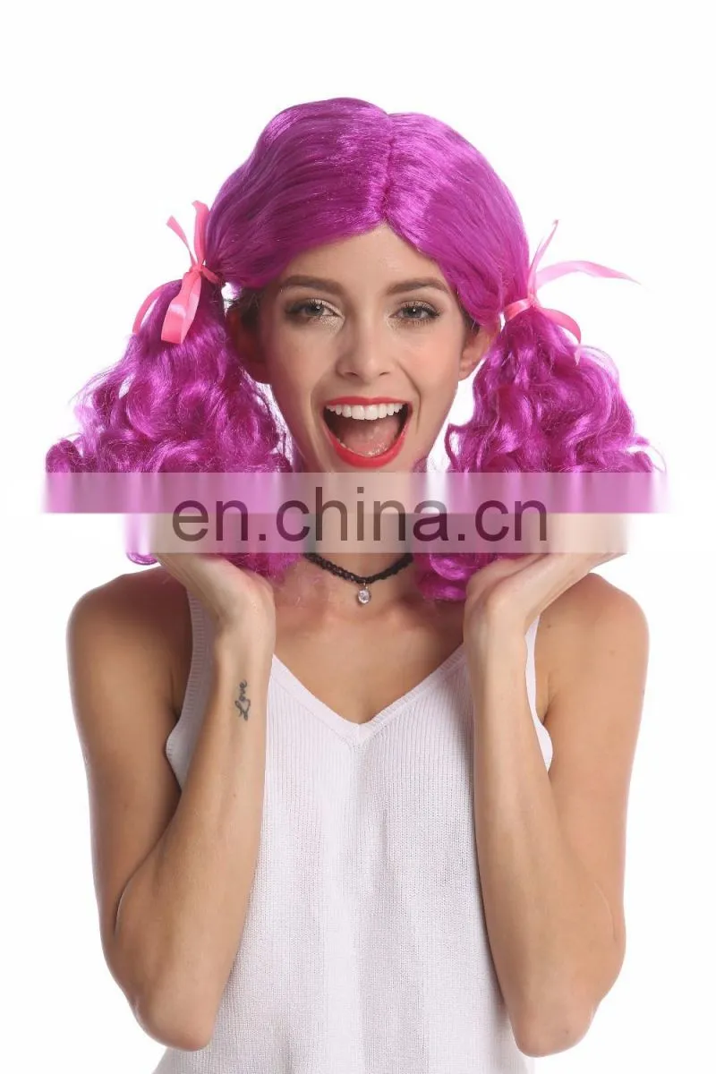 Lolita purple pigtail party cute wigs P-W208
