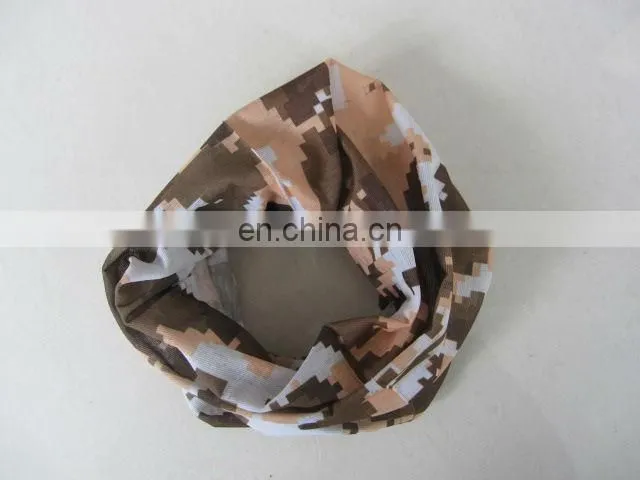 Fashionable 100% polyester scarf seamless tube headwear 8 in 1 headband multifunctional bandana