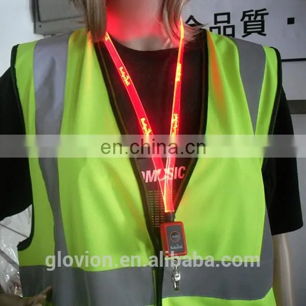 New Design LED flashing lanyards colorful lanyards lanyards for girl