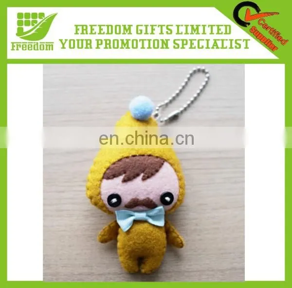 Promotion Logo Customized Animal Felt Keychain