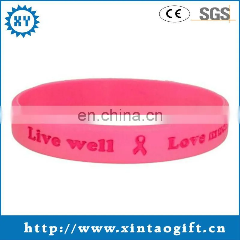 Custom cheap glitter silicone bracelet